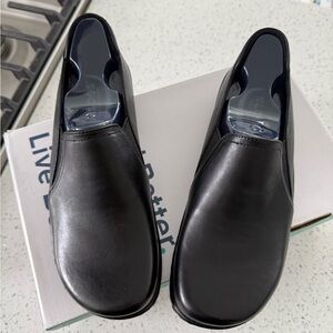 Klogs Black Leather Mules